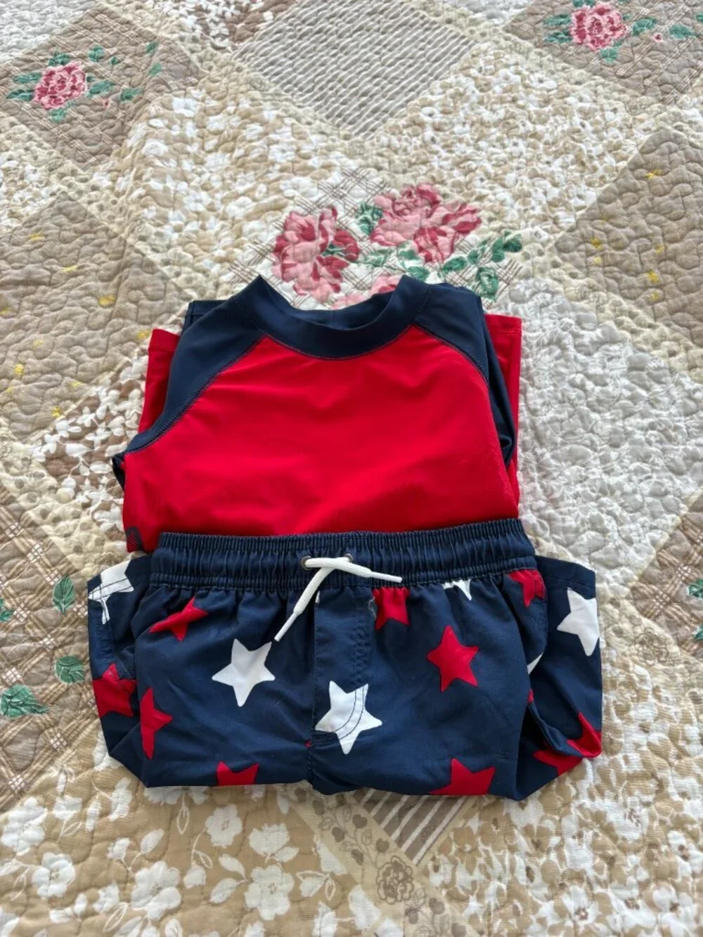 Carter's Child of Mine Baby and Toddler Boy Rash Guard Swimsuit Set & Armbands